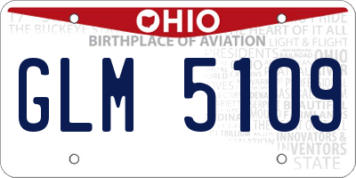 OH license plate GLM5109