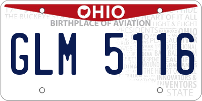 OH license plate GLM5116