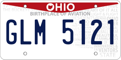 OH license plate GLM5121