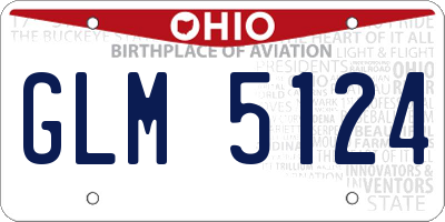 OH license plate GLM5124