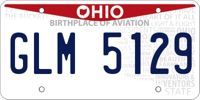 OH license plate GLM5129