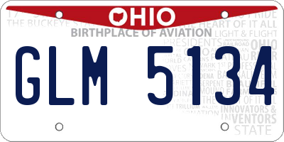OH license plate GLM5134
