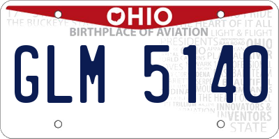 OH license plate GLM5140