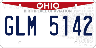 OH license plate GLM5142