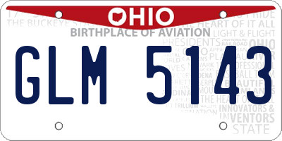 OH license plate GLM5143