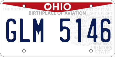 OH license plate GLM5146