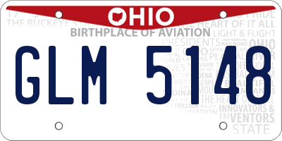 OH license plate GLM5148