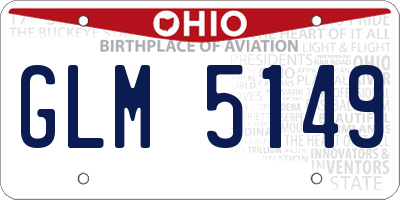 OH license plate GLM5149