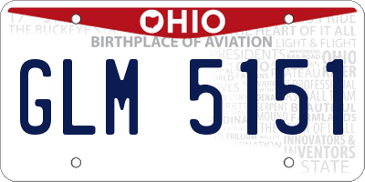 OH license plate GLM5151