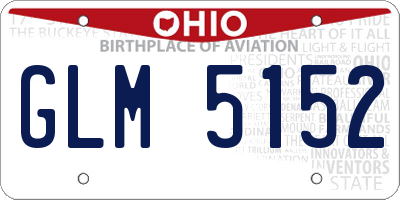 OH license plate GLM5152