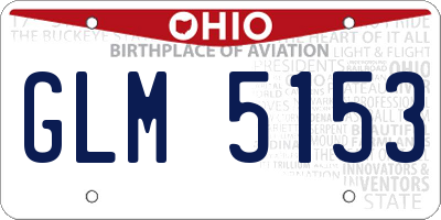 OH license plate GLM5153