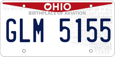 OH license plate GLM5155