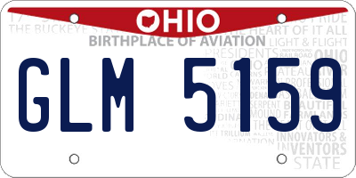 OH license plate GLM5159