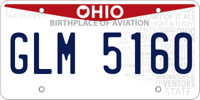 OH license plate GLM5160