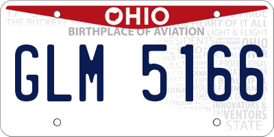 OH license plate GLM5166