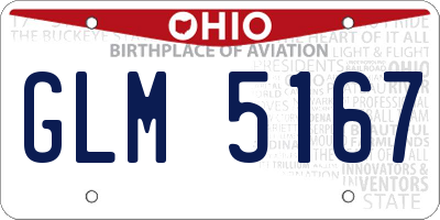 OH license plate GLM5167