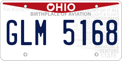 OH license plate GLM5168
