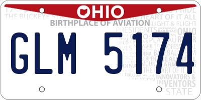 OH license plate GLM5174