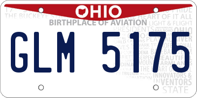 OH license plate GLM5175
