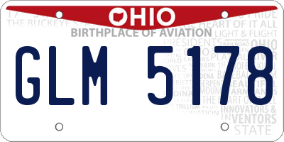 OH license plate GLM5178
