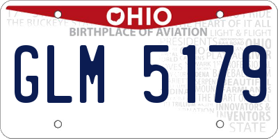 OH license plate GLM5179