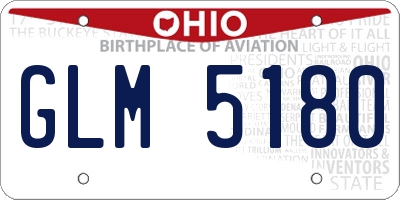OH license plate GLM5180