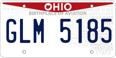OH license plate GLM5185