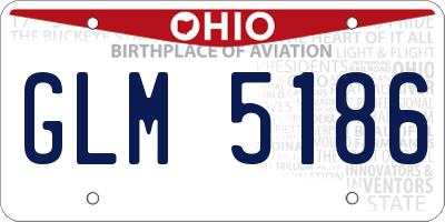 OH license plate GLM5186