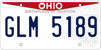 OH license plate GLM5189