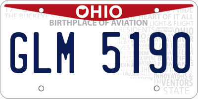 OH license plate GLM5190