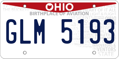 OH license plate GLM5193