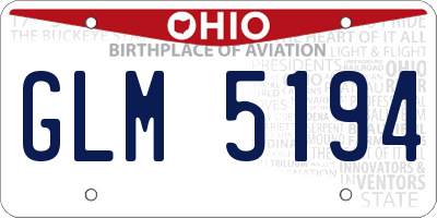 OH license plate GLM5194