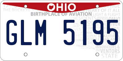 OH license plate GLM5195