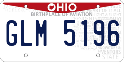 OH license plate GLM5196