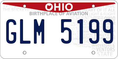 OH license plate GLM5199