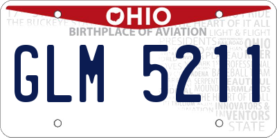 OH license plate GLM5211