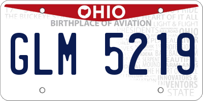 OH license plate GLM5219