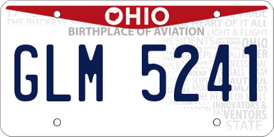 OH license plate GLM5241