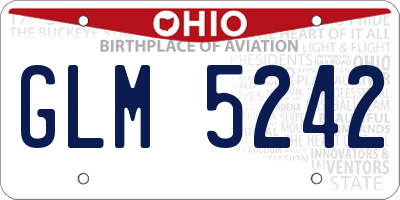 OH license plate GLM5242