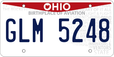 OH license plate GLM5248