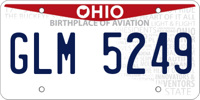 OH license plate GLM5249