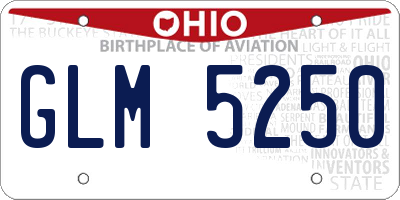 OH license plate GLM5250