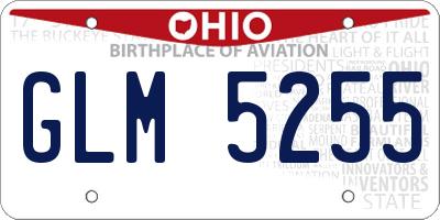 OH license plate GLM5255