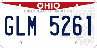 OH license plate GLM5261