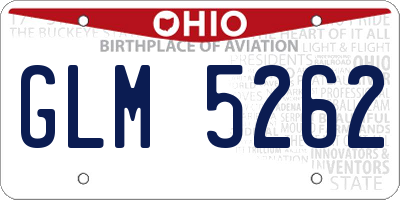 OH license plate GLM5262