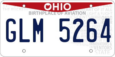 OH license plate GLM5264