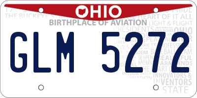 OH license plate GLM5272