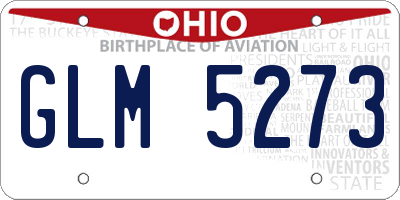 OH license plate GLM5273