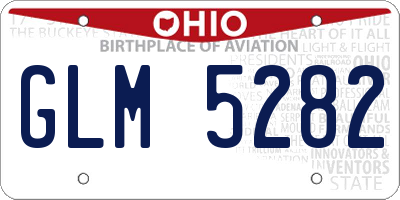 OH license plate GLM5282