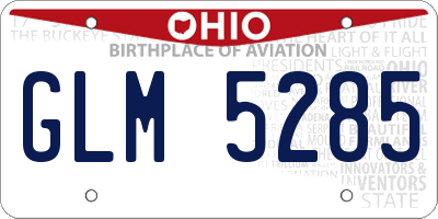 OH license plate GLM5285